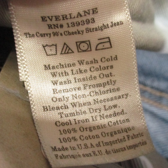 Everlane Jeans Women's 24 Curvy 90s Cheeky‎ Straight High Rise Northridge Denim - Picture 12 of 14